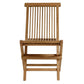 Vienna 5-Piece Outdoor Patio Teak Wood Dining Set with Folding Chairs by Modway FredCo
