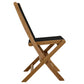 Vienna 5-Piece Outdoor Patio Teak Wood Dining Set with Rope Folding Chairs by Modway FredCo