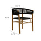 Vienna Outdoor Patio Teak and Rope Curved-Back Dining Armchairs Set of 2 by Modway FredCo