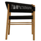 Vienna Outdoor Patio Teak and Rope Curved-Back Dining Armchairs Set of 2 by Modway FredCo
