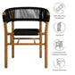Vienna Outdoor Patio Teak and Rope Curved-Back Dining Armchairs Set of 2 by Modway FredCo