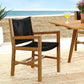 Vienna Outdoor Patio Teak and Rope Dining Armchairs Set of 2 by Modway FredCo