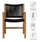 Vienna Outdoor Patio Teak and Rope Dining Armchairs Set of 2 by Modway FredCo