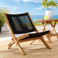 Vienna Outdoor Patio Teak and Rope Folding Accent Lounge Chair by Modway FredCo