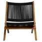 Vienna Outdoor Patio Teak and Rope Folding Accent Lounge Chair by Modway FredCo