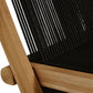 Vienna Outdoor Patio Teak and Rope Folding Chairs Set of 4 by Modway FredCo