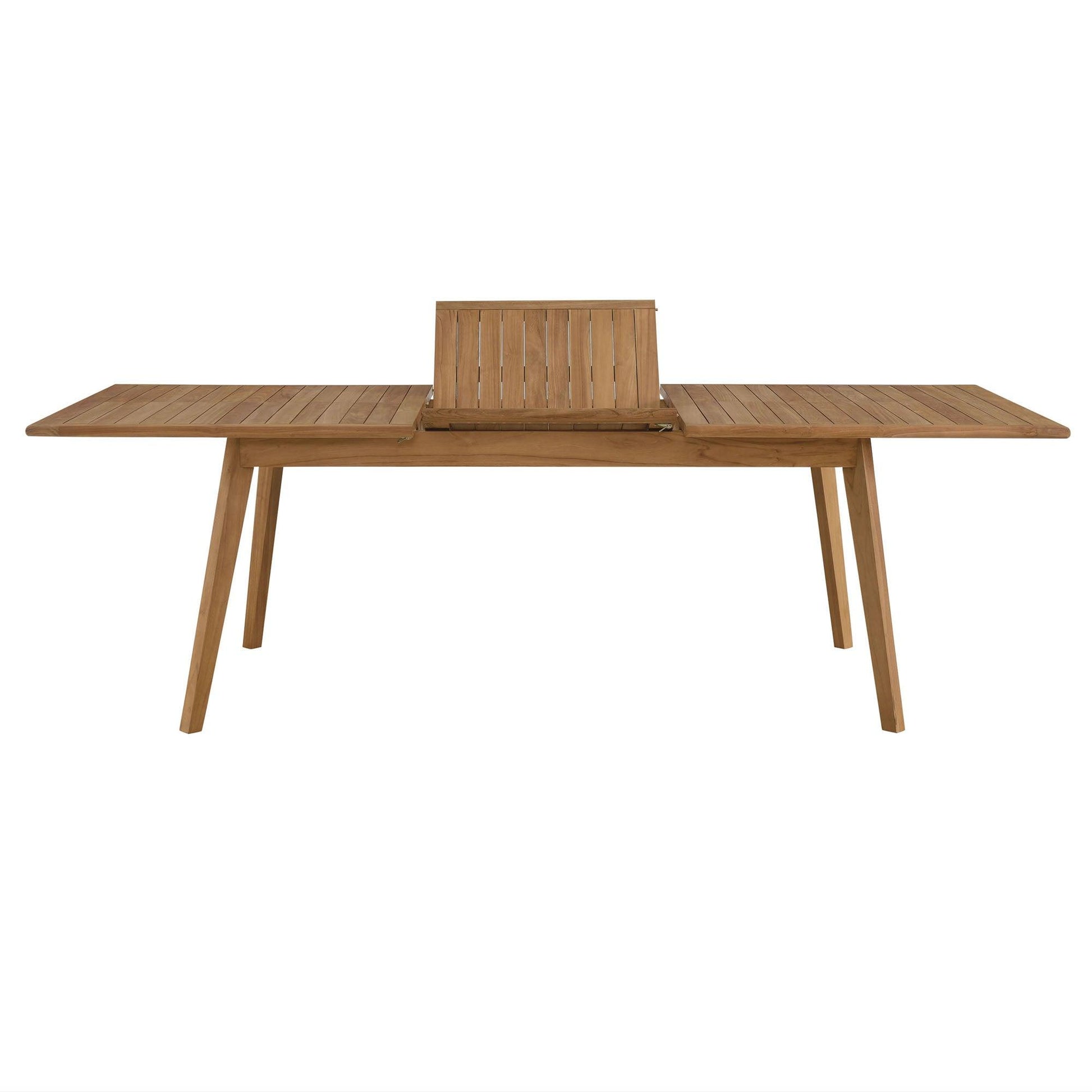 Vienna Outdoor Patio Teak Wood Extendable Dining Table by Modway FredCo