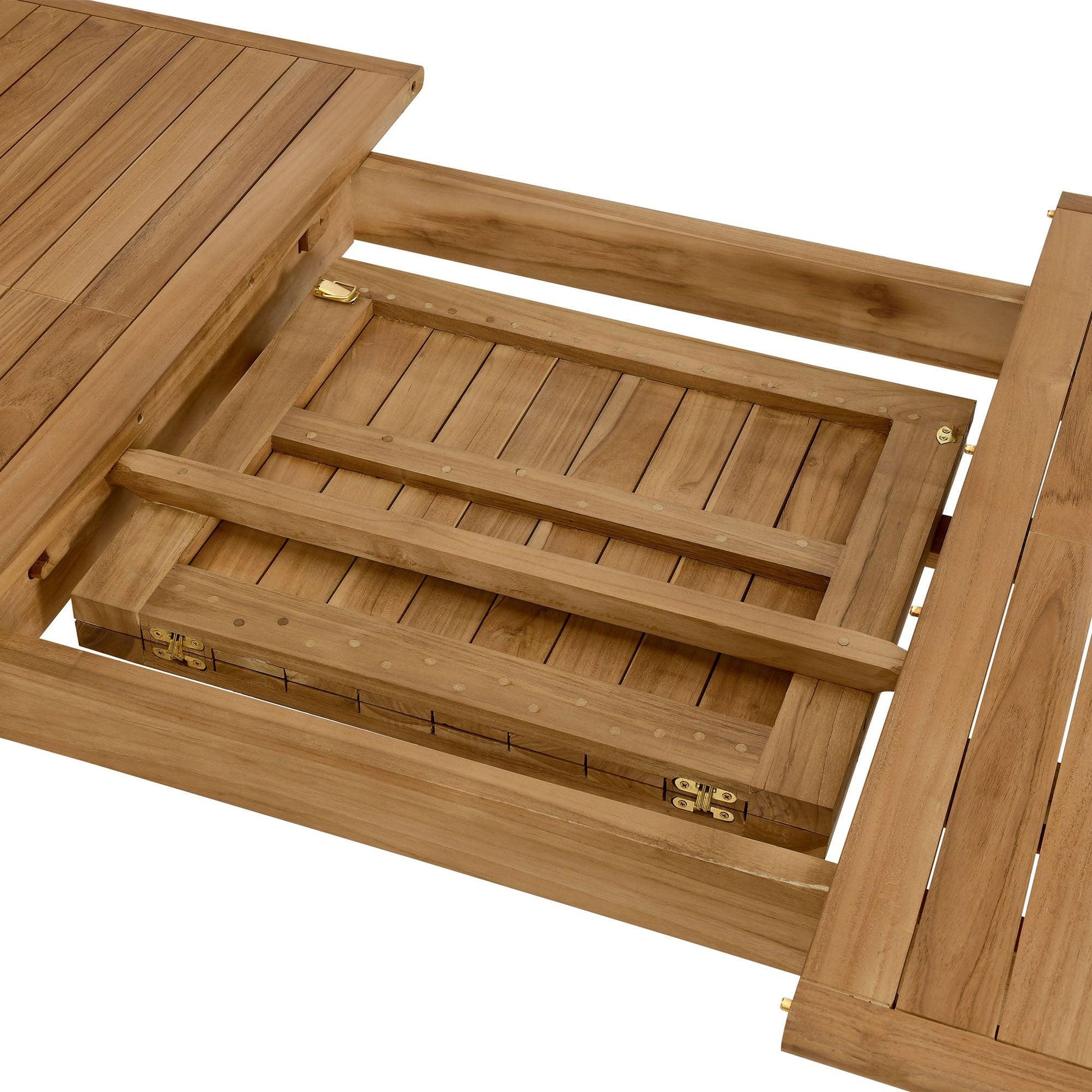 Vienna Outdoor Patio Teak Wood Extendable Dining Table by Modway FredCo