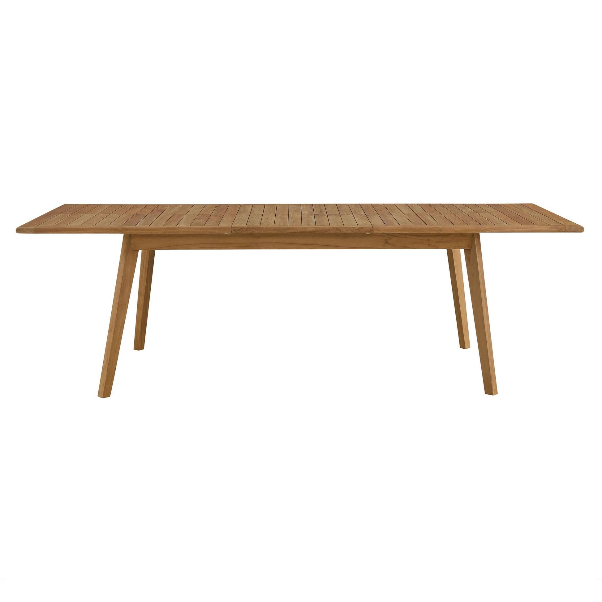 Vienna Outdoor Patio Teak Wood Extendable Dining Table by Modway FredCo