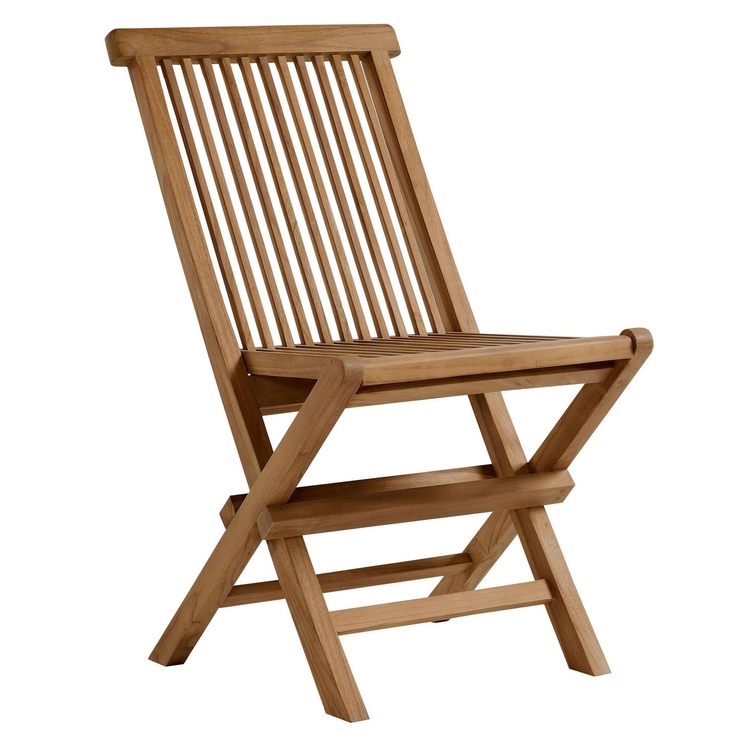 Vienna Outdoor Patio Teak Wood Folding Dining Chairs Set of 4 by Modway FredCo