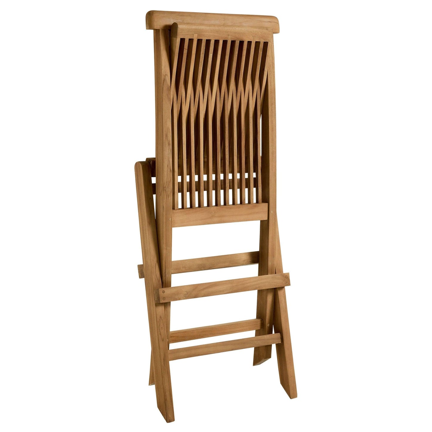 Vienna Outdoor Patio Teak Wood Folding Dining Chairs Set of 4 by Modway FredCo