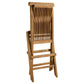 Vienna Outdoor Patio Teak Wood Folding Dining Chairs Set of 4 by Modway FredCo