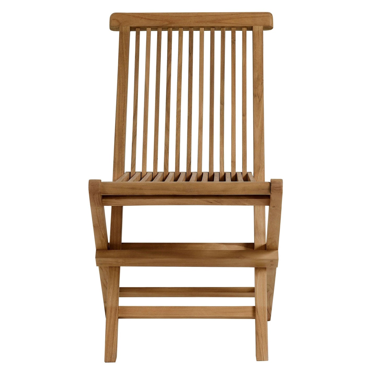 Vienna Outdoor Patio Teak Wood Folding Dining Chairs Set of 4 by Modway FredCo