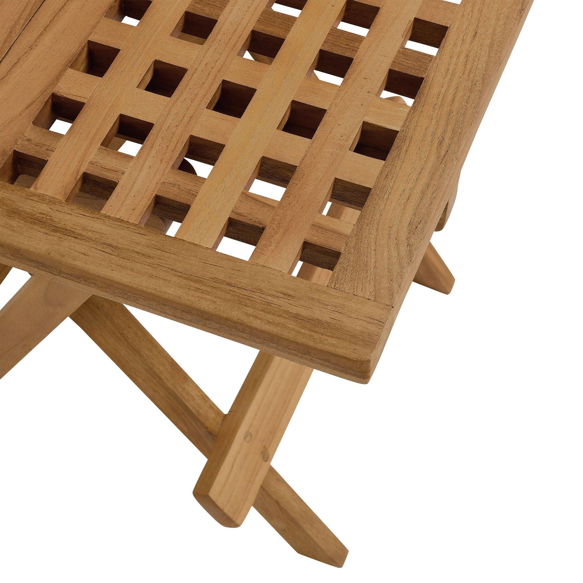 Vienna Outdoor Patio Teak Wood Side Table by Modway FredCo
