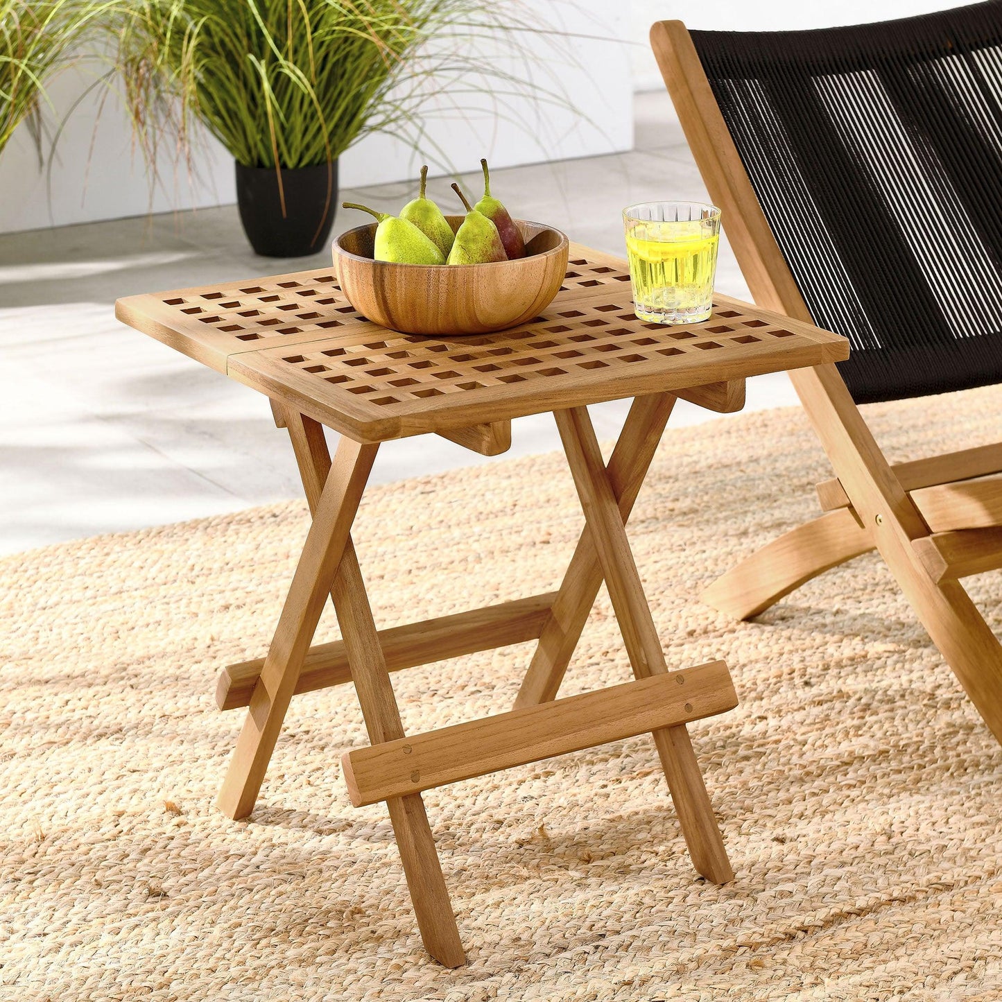 Vienna Outdoor Patio Teak Wood Side Table by Modway FredCo