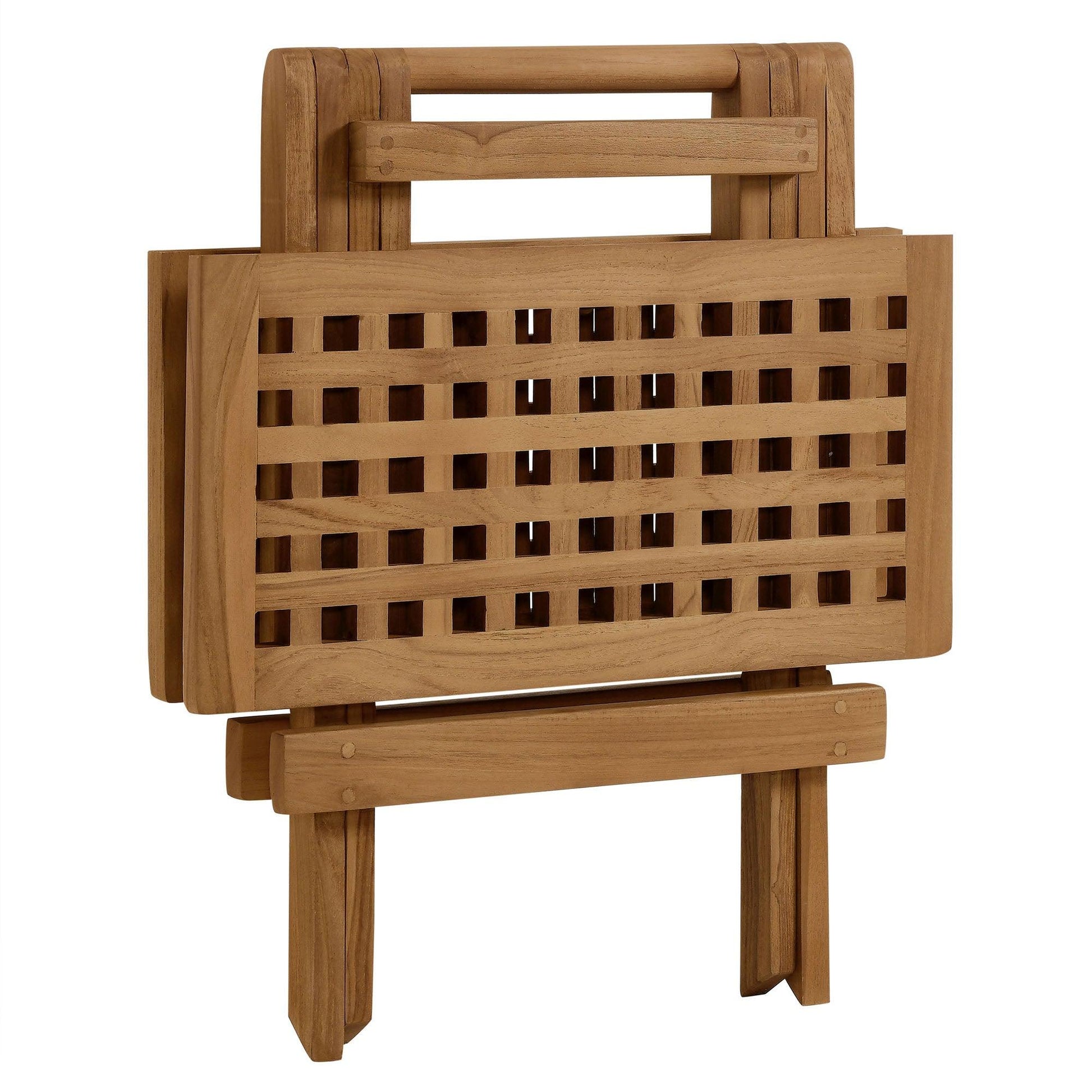 Vienna Outdoor Patio Teak Wood Side Table by Modway FredCo
