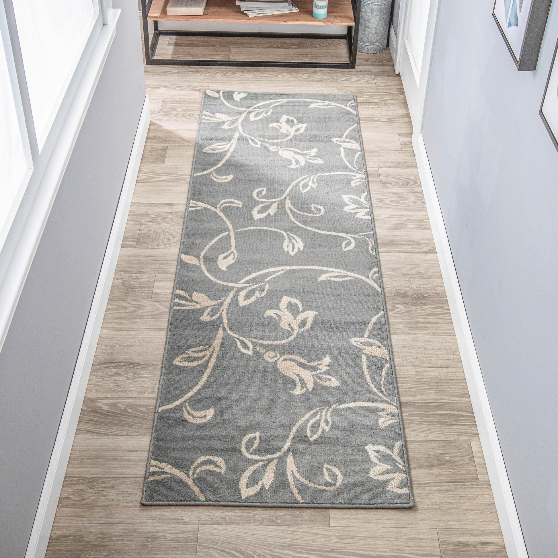 Vine Modern Floral Filigree Pattern Rug FredCo