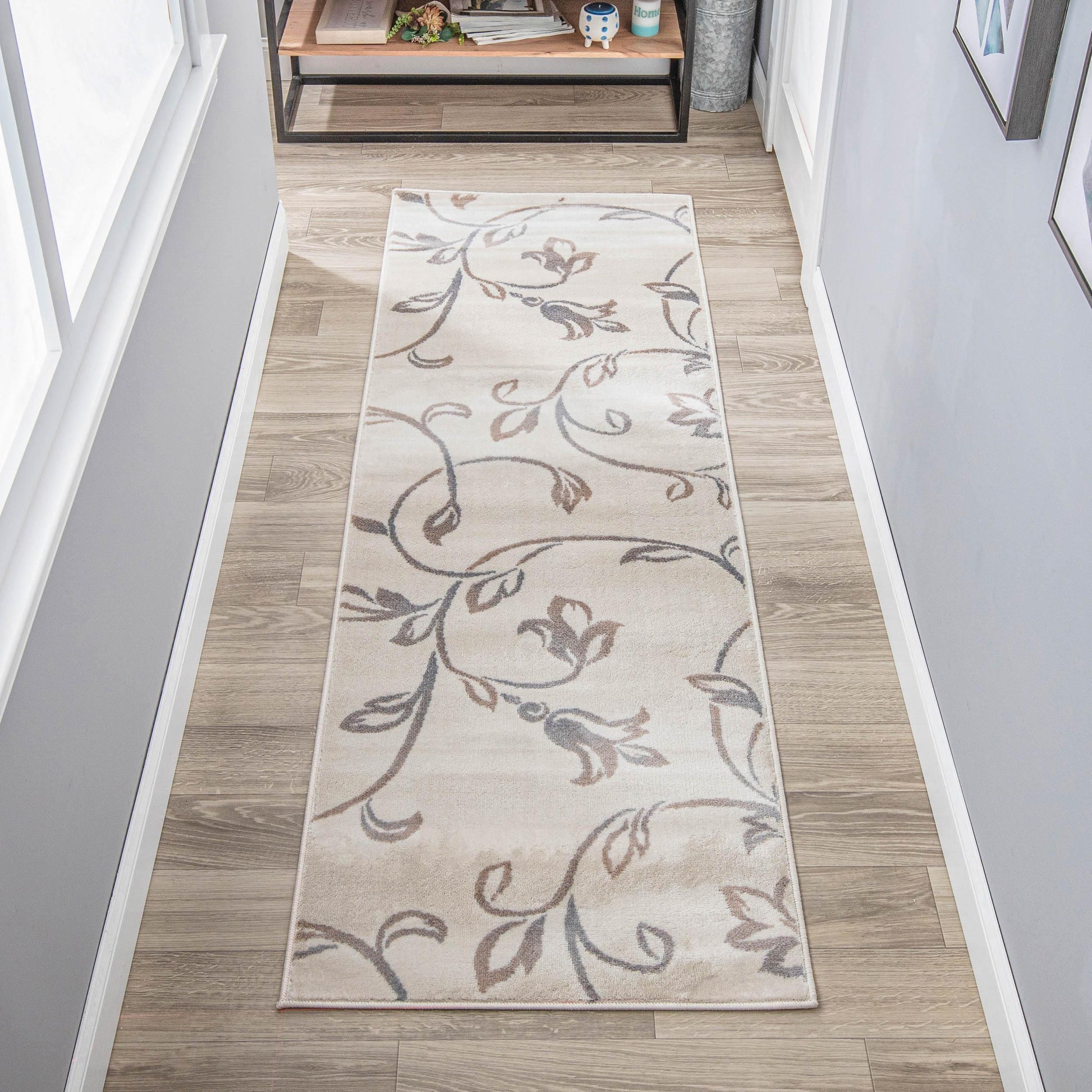 Vine Modern Floral Filigree Pattern Rug FredCo