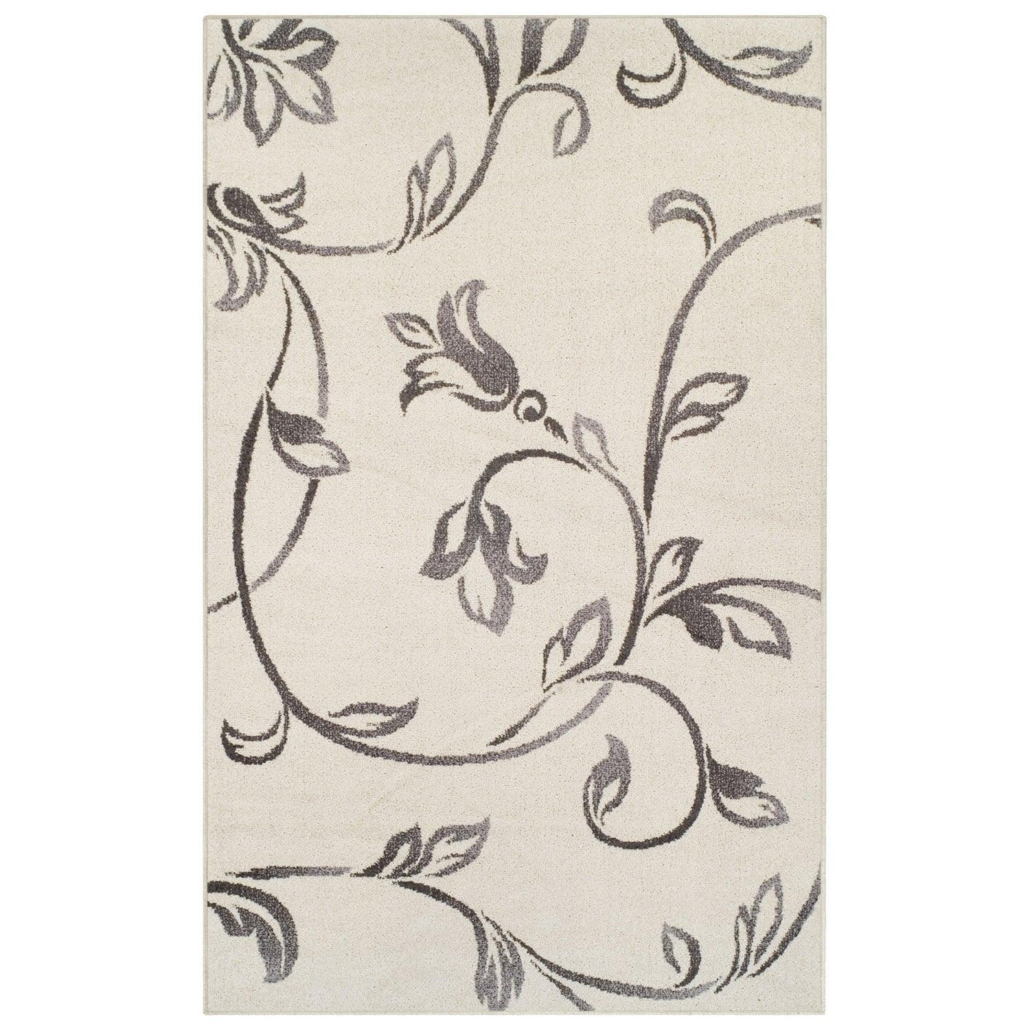 Vine Modern Floral Filigree Pattern Rug FredCo