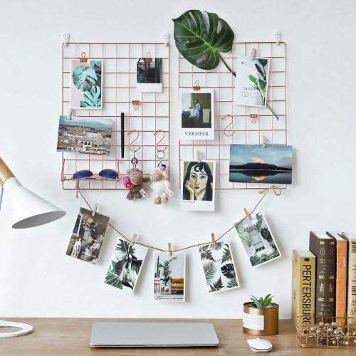 Wall Grid Photo Panel 2 piece Gold | FredCo