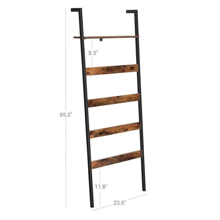 Wall-Leaning Ladder Shelf 70 Inch FredCo