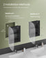 Wall-Mounted Cabinet with Mirror and Lights Ink Black FredCo