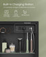 Wall-Mounted Cabinet with Mirror and Lights Ink Black FredCo