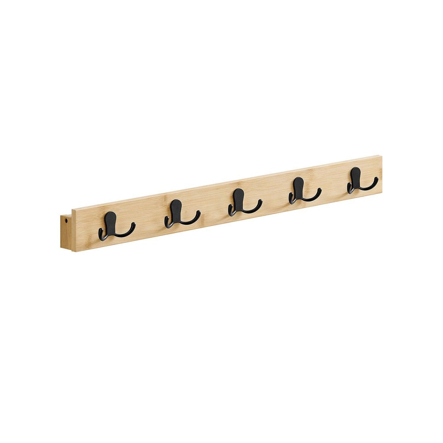 Wall-Mounted Coat Rack with 5 Hooks Natural Beige FredCo