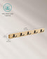 Wall-Mounted Coat Rack with 5 Hooks Natural Beige FredCo