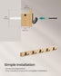 Wall-Mounted Coat Rack with 5 Hooks Natural Beige FredCo
