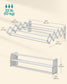 Wall-Mounted Expandable Steel Clothes Drying Rack with 9 Rods Cloud White FredCo