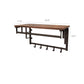 Wall Mounted Industrial Rack Rustic Brown FredCo
