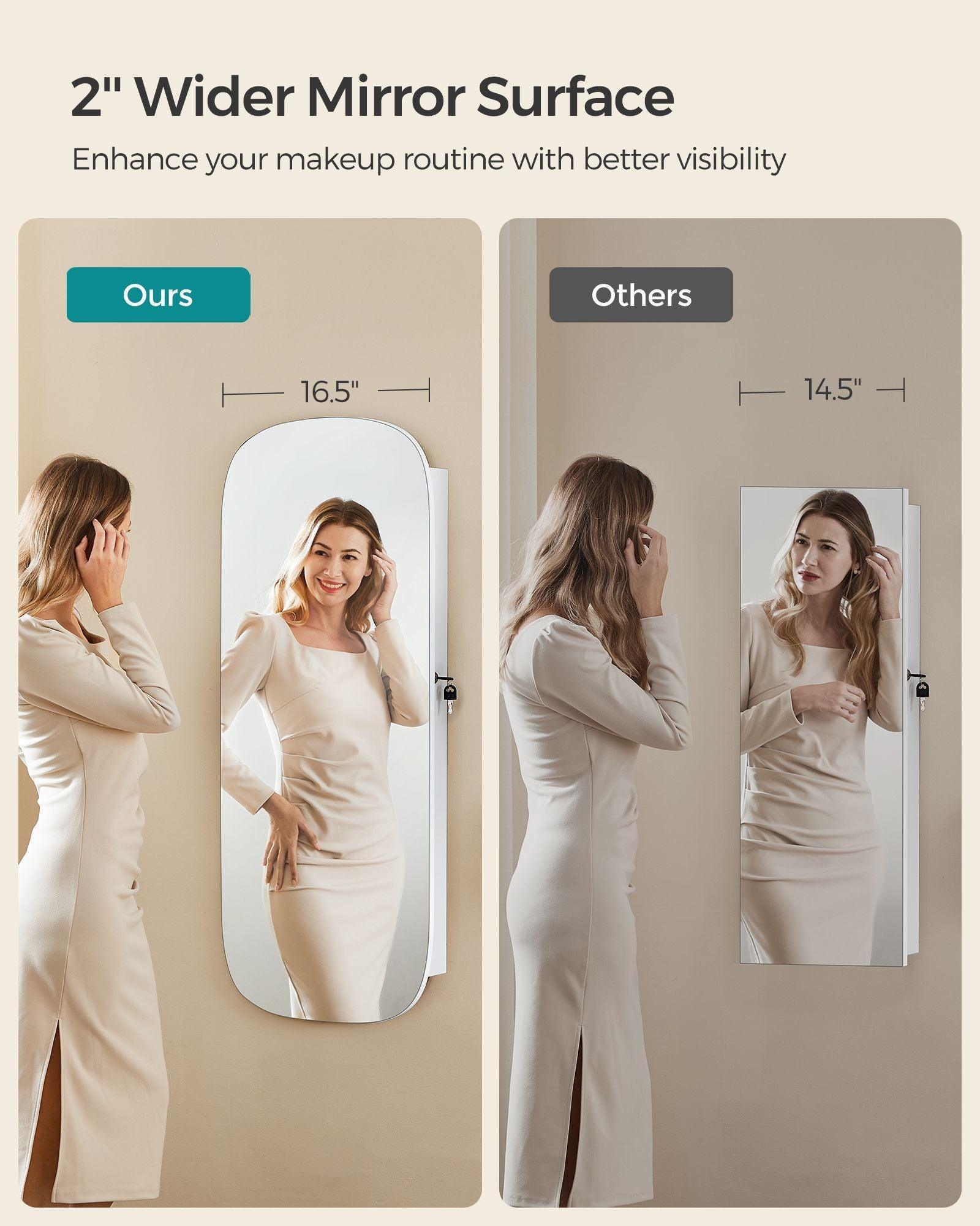 Wall Mounted Jewelry Organizer with Mirror FredCo