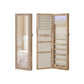 Wall Mounted Mirror Jewelry Cabinet Toasted Oak FredCo