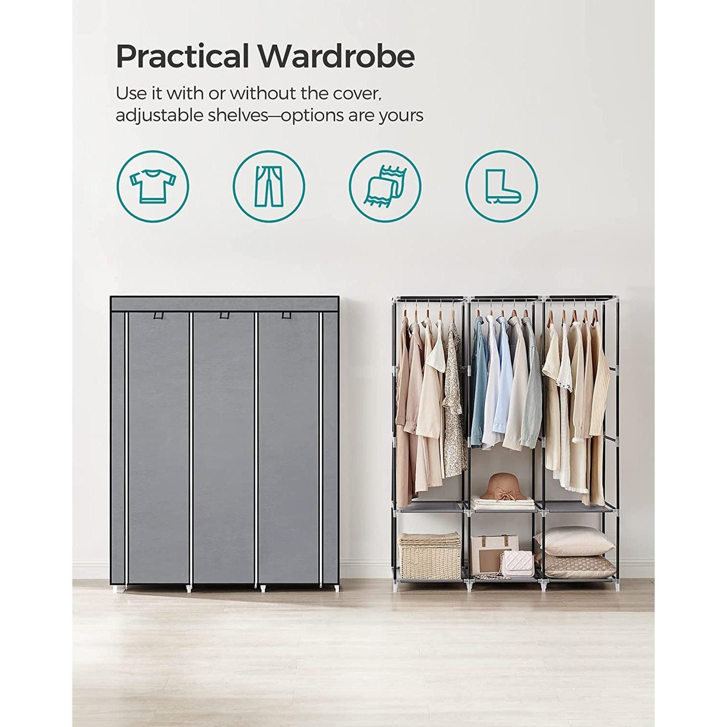Wardrobe Closet Organizer with Cover FredCo