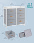 Water-Resistant Kids Dresser with 6 Drawers Dove Gray FredCo