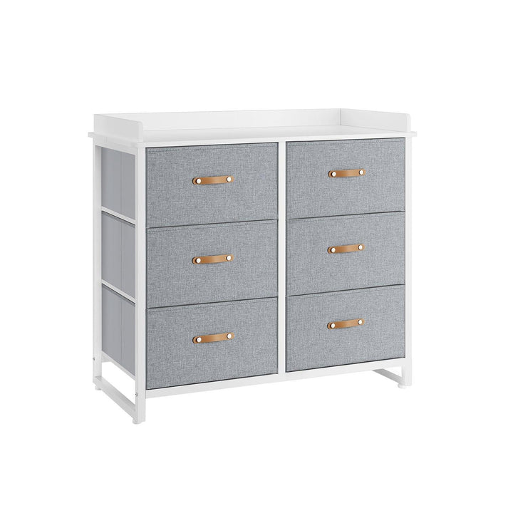 Water-Resistant Kids Dresser with 6 Drawers Dove Gray