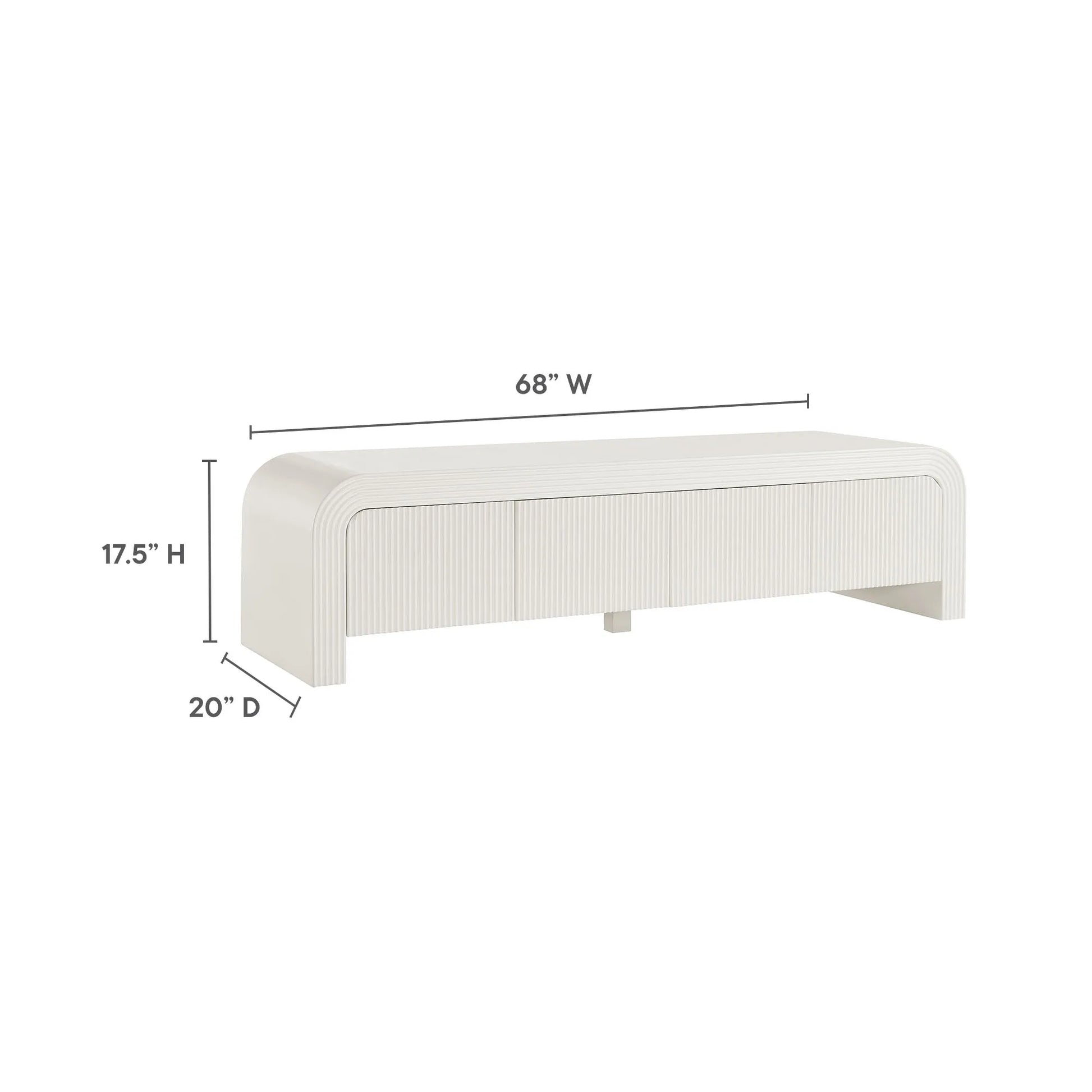 Waterflute 68" Fluted TV Stand by Modway EEI-7199 FredCo
