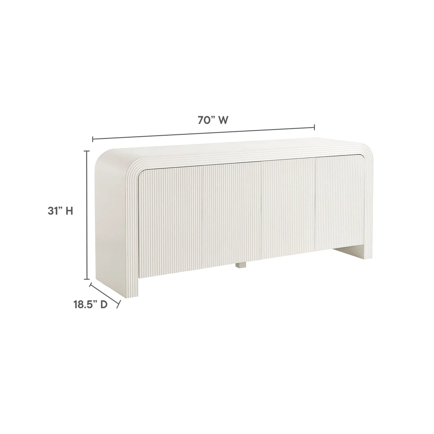 Waterflute 70" Fluted Sideboard Cabinet by Modway EEI-7198 FredCo