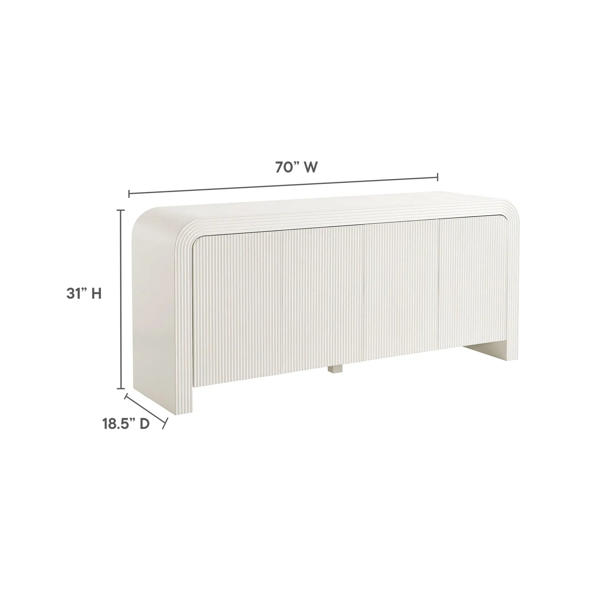 Waterflute 70" Fluted Sideboard Cabinet by Modway EEI-7198 FredCo