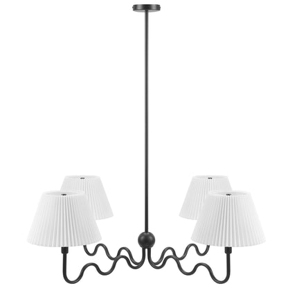 Wave Squiggle 4-Arm Pendant Light by Modway FredCo