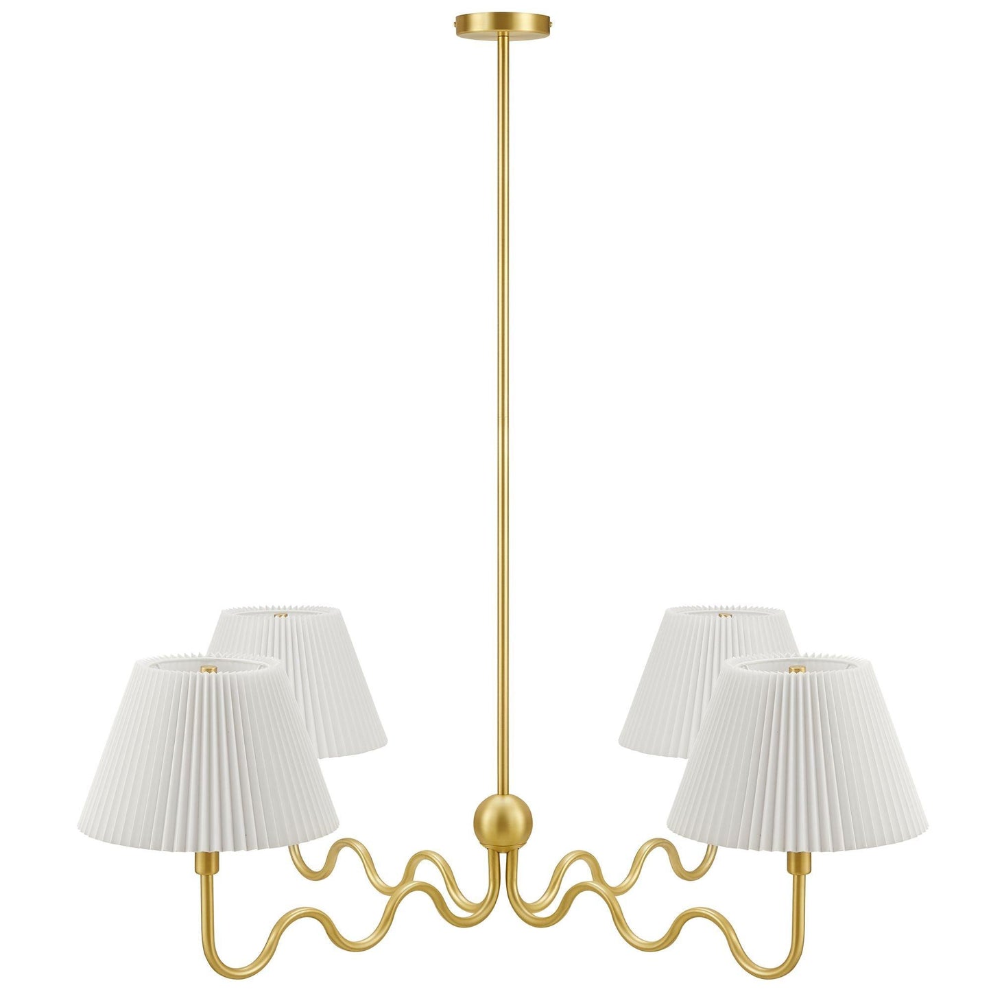 Wave Squiggle 4-Arm Pendant Light by Modway FredCo