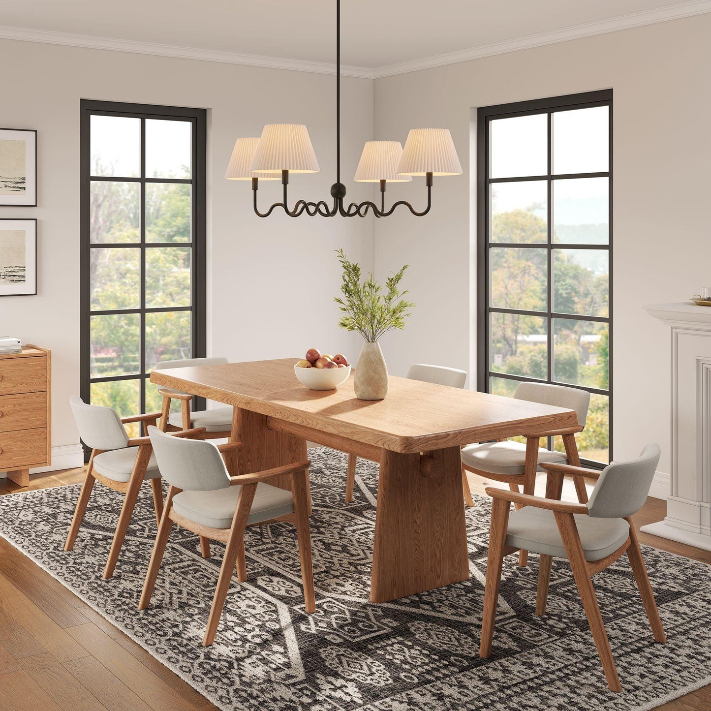 Wave Squiggle 4-Arm Pendant Light by Modway FredCo