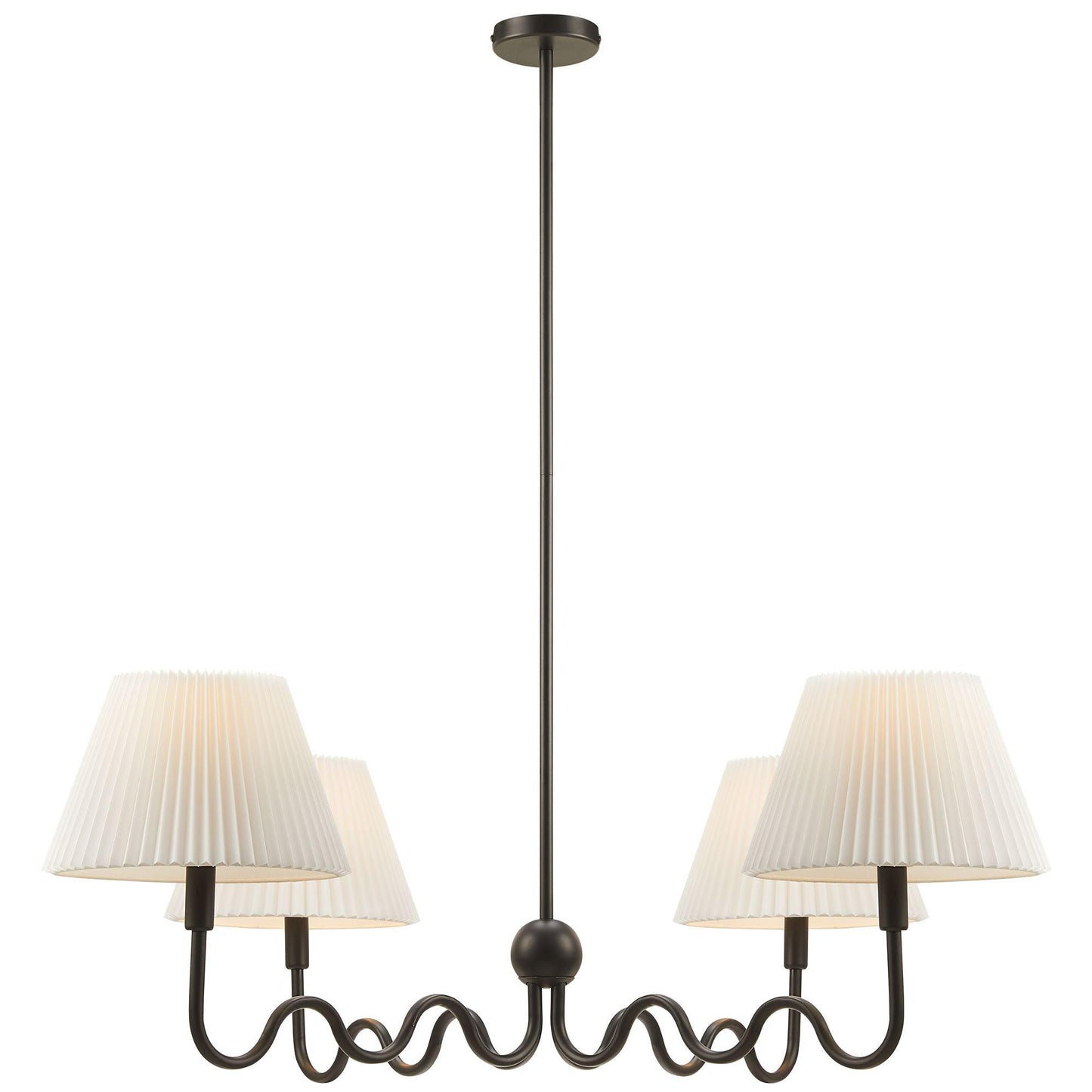Wave Squiggle 4-Arm Pendant Light by Modway FredCo