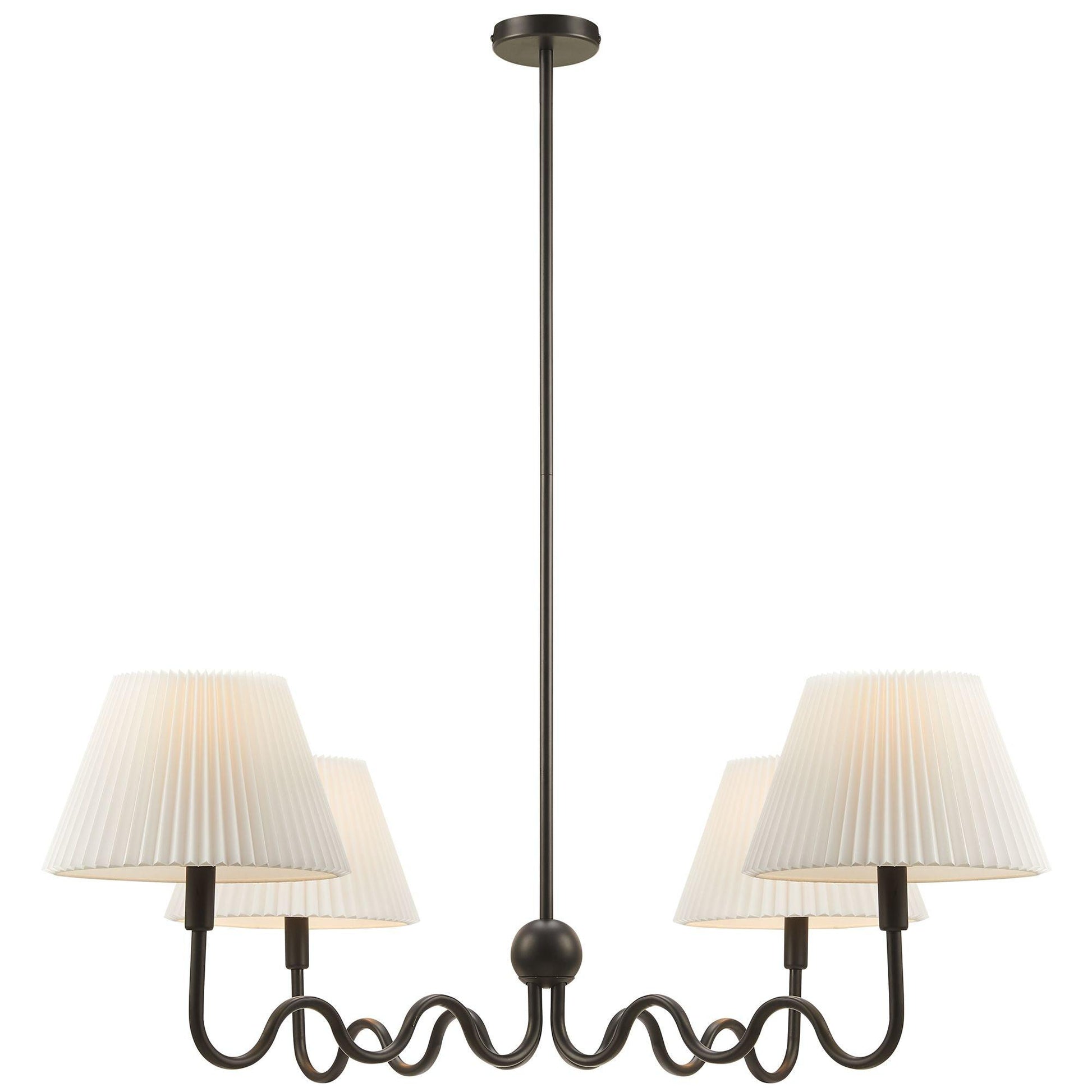Wave Squiggle 4-Arm Pendant Light by Modway FredCo