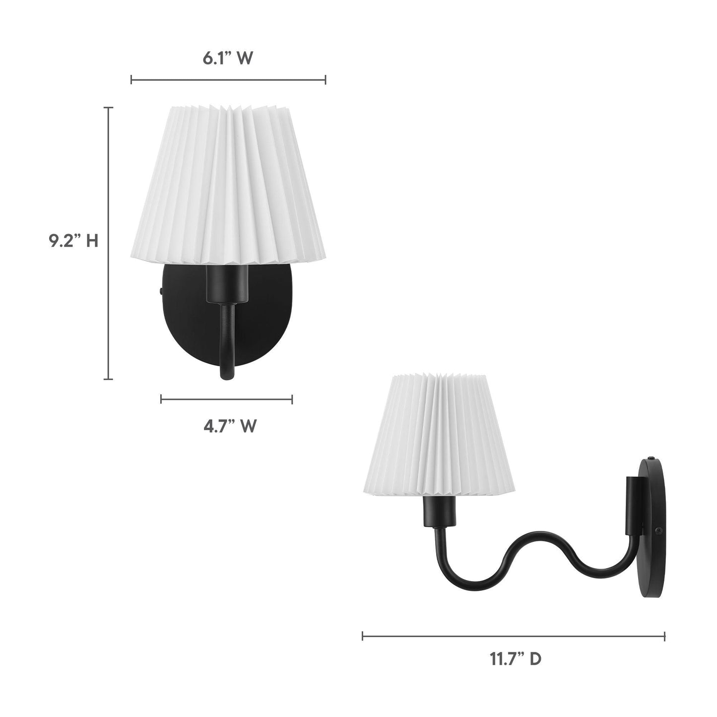 Wave Squiggle Arm Wall Sconce by Modway FredCo