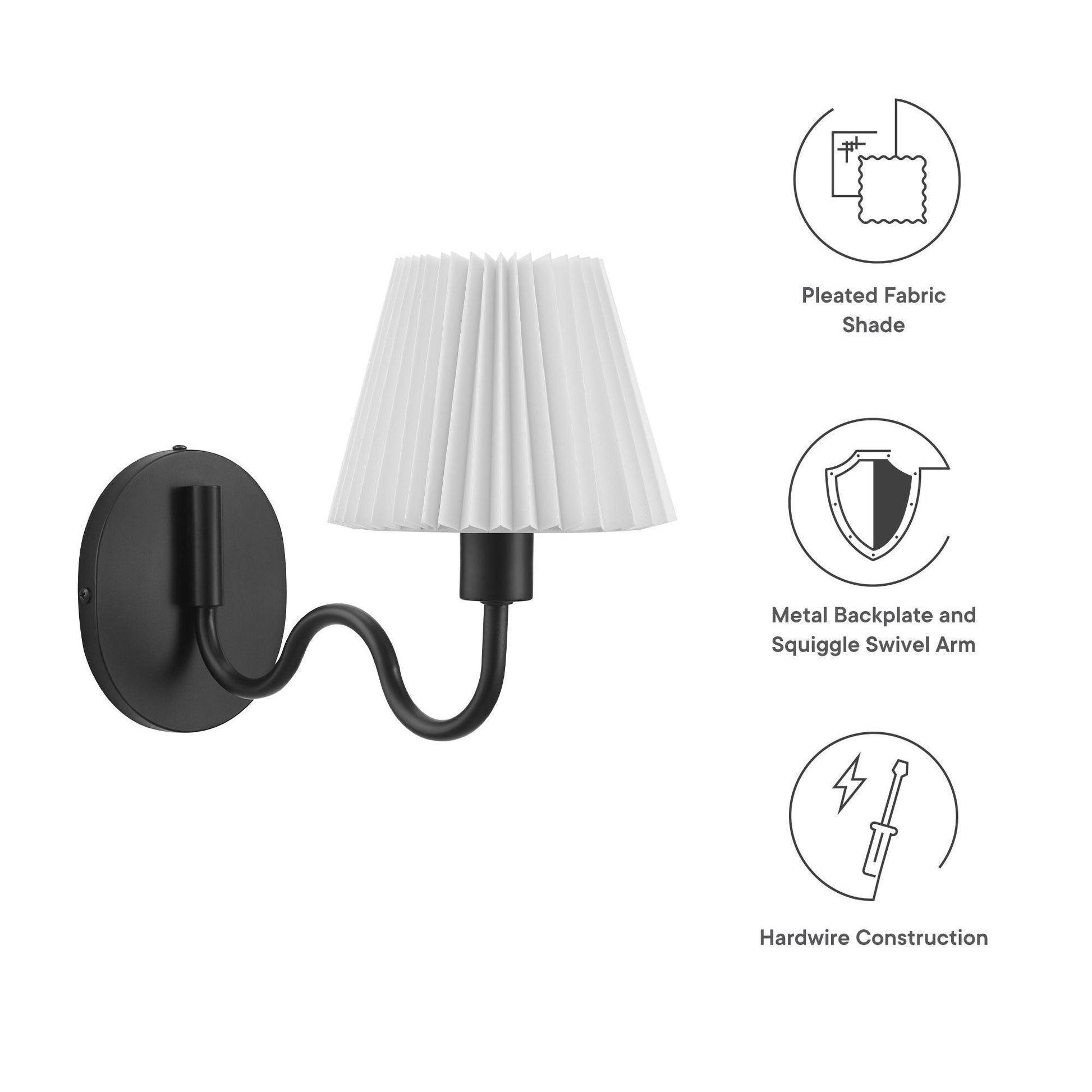 Wave Squiggle Arm Wall Sconce by Modway FredCo