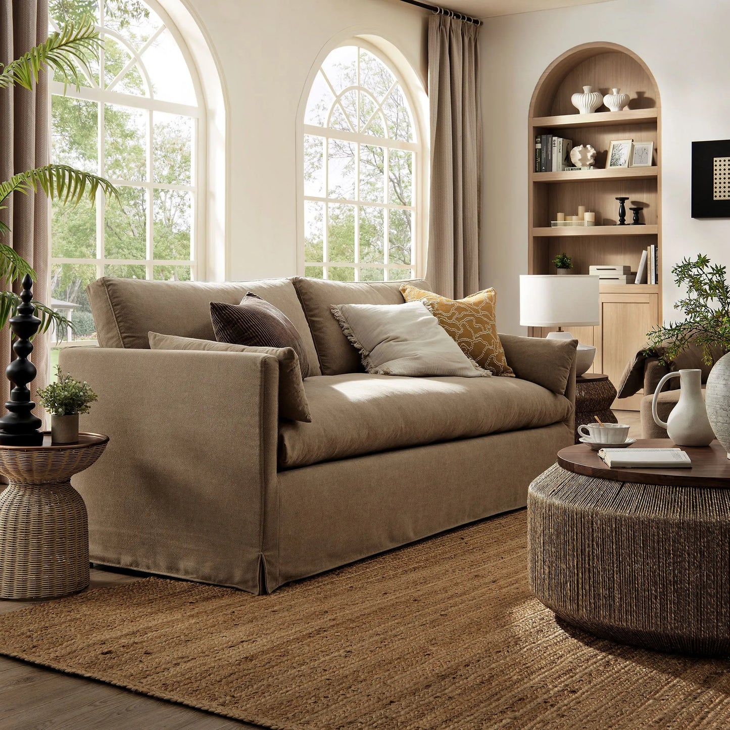Wellfleet 85" Slipcovered Fabric Sofa by Modway EEI-7260 FredCo