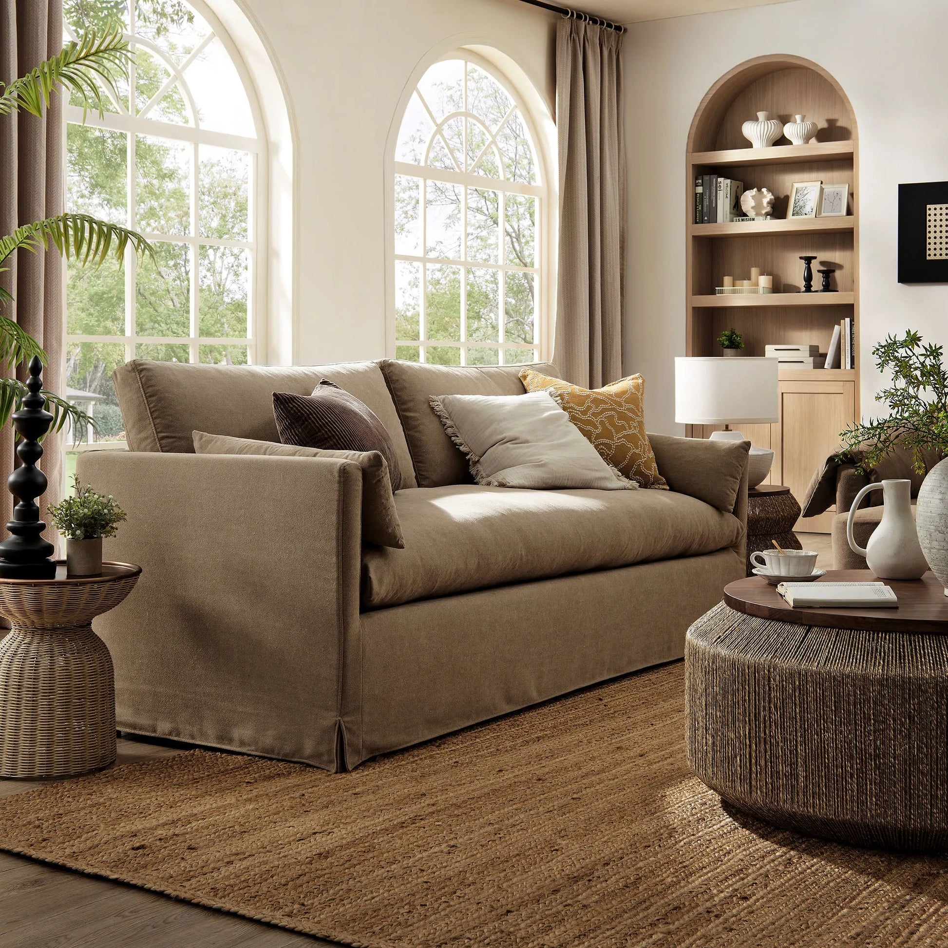 Wellfleet 85" Slipcovered Fabric Sofa by Modway EEI-7260 FredCo