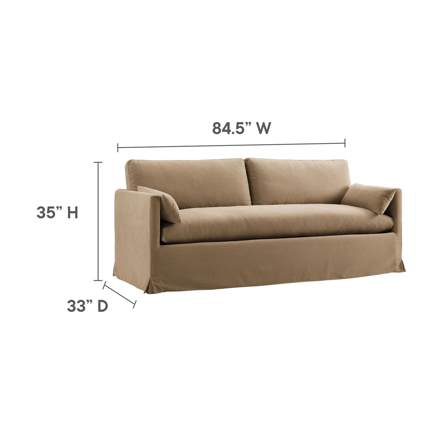 Wellfleet 85" Slipcovered Fabric Sofa by Modway EEI-7260 FredCo